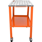VEVOR 36" x 18" Welding Table, 1200lbs Load Capacity Steel Welding Workbench Table on Wheels, Portable Work Bench with Braking Lockable Casters, 4
