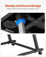 VEVOR Mobile Cycling Desk Foldable Bike Trainer Fitness Desk with Lockable Wheel - Rear View