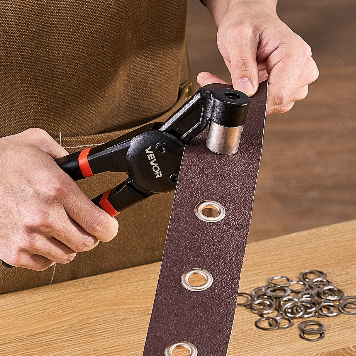 VEVOR Grommet Tool Kit 500 PCS 6 mm Metal Eyelets Grommets in Gold and Silver