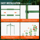 6 Packs Tomato Cages for Garden, 1230 mm Tomato Trellis Plant Stakes Support, Stackable Tall Plant Support Cage, for Raised Garden Bed, Vegetables Flowers and Climbing Plants