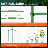 VEVOR 6 Packs Tomato Cages for Garden, 1230 mm Tomato Trellis Plant Stakes Support, Stackable Tall Plant Support Cage, for Raised Garden Bed, Vegetables Flowers and Climbing Plants - Top-Down View