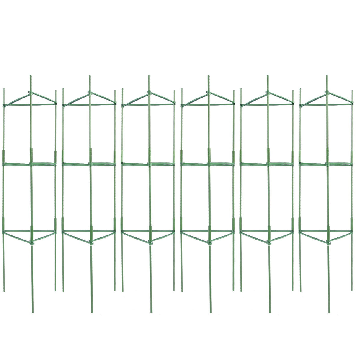 6 Packs Tomato Cages for Garden, 1230 mm Tomato Trellis Plant Stakes Support, Stackable Tall Plant Support Cage, for Raised Garden Bed, Vegetables Flowers and Climbing Plants