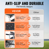 VEVOR Dog Stair for Cars 4-step Folding Dog Steps Aluminum Loads up to 150 lbs, Foldable 24-25.4 in