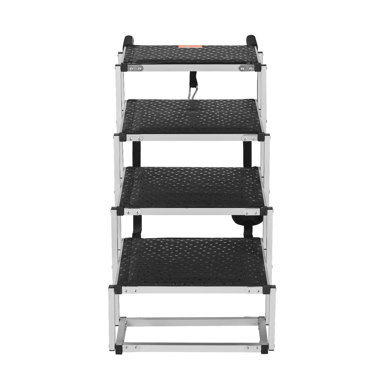 VEVOR Dog Stair for Cars 4-step Folding Dog Steps Aluminum Loads up to 150 lbs, Foldable 24-25.4 in