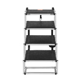 VEVOR Dog Stair for Cars 4-step Folding Dog Steps Aluminum Loads up to 150 lbs, Foldable 24-25.4 in