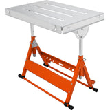 VEVOR Welding Table 30" x 20", 400lbs Load Capacity Steel Welding Workbench Table on Wheels, Folding Work Bench with Three 1.1" Slot, 3 Tilt Angles,