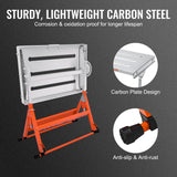 VEVOR Welding Table 30" x 20", 400lbs Load Capacity Steel Welding Workbench Table on Wheels, Folding Work Bench with Three 1.1" Slot, 3 Tilt Angles,