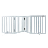 VEVOR Free Standing Dog Gate, 24" H x 80.3" W Freestanding Pet Gate, 4 Panels Foldable Dog Gate for Wide and Narrow Passageways, Expandable Dog