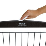 VEVOR Free Standing Dog Gate 32x96.5 inch Freestanding Pet Gate Foldable Brown - Low Angle