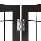 VEVOR Free Standing Dog Gate 32x96.5 inch Freestanding Pet Gate Foldable Brown - Extra Image