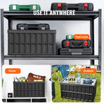 Collapsible Storage Bins with Lids, 65L 3 Packs, Folding Plastic Stackable Utility Crates with Handles, Large, image 6