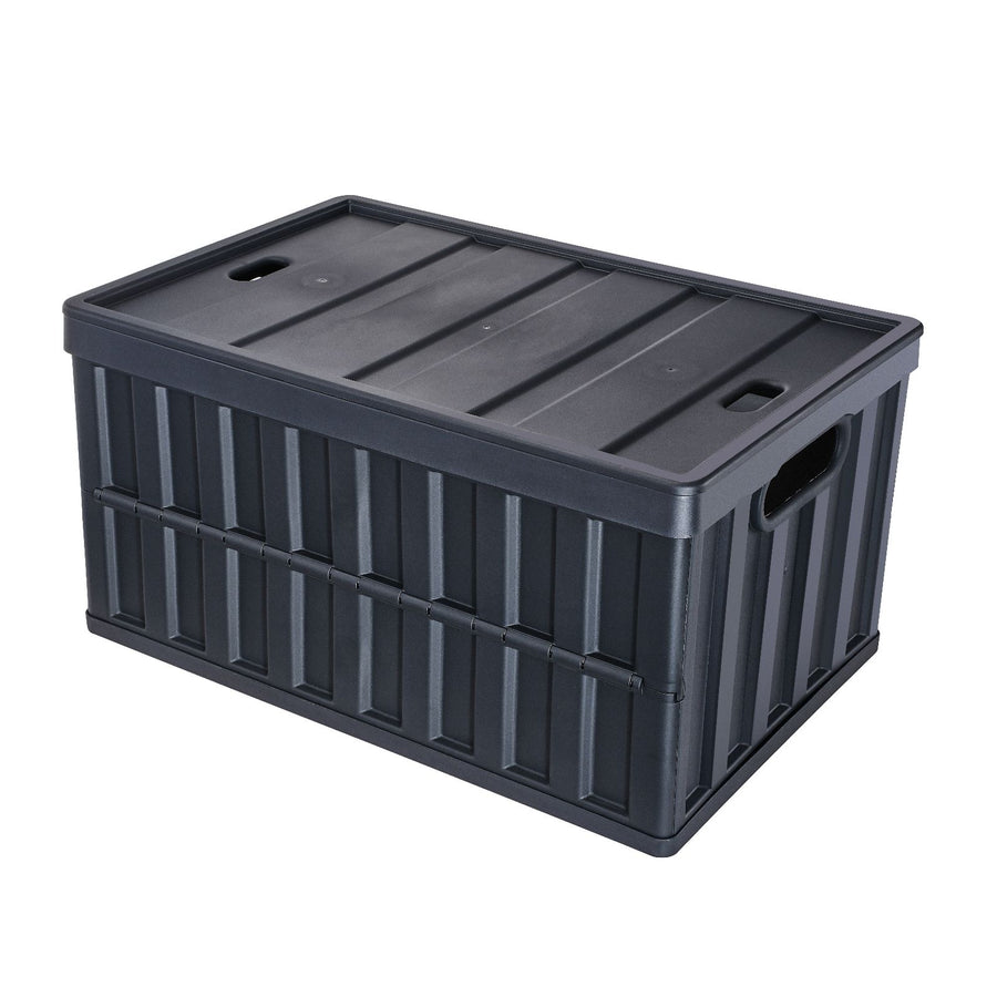 Collapsible Storage Bins with Lids, 65L 3 Packs, Folding Plastic Stackable Utility Crates with Handles, Large, image 10