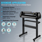 Vinyl Cutter Machine, 28in Offline Bluetooth Cutting Plotter Machine, 400in/10m Steel Roller Shaft Adjustable Speed Force, SignMaster Software Tool DIY Craft Kit for Sign Making Windows & Mobile