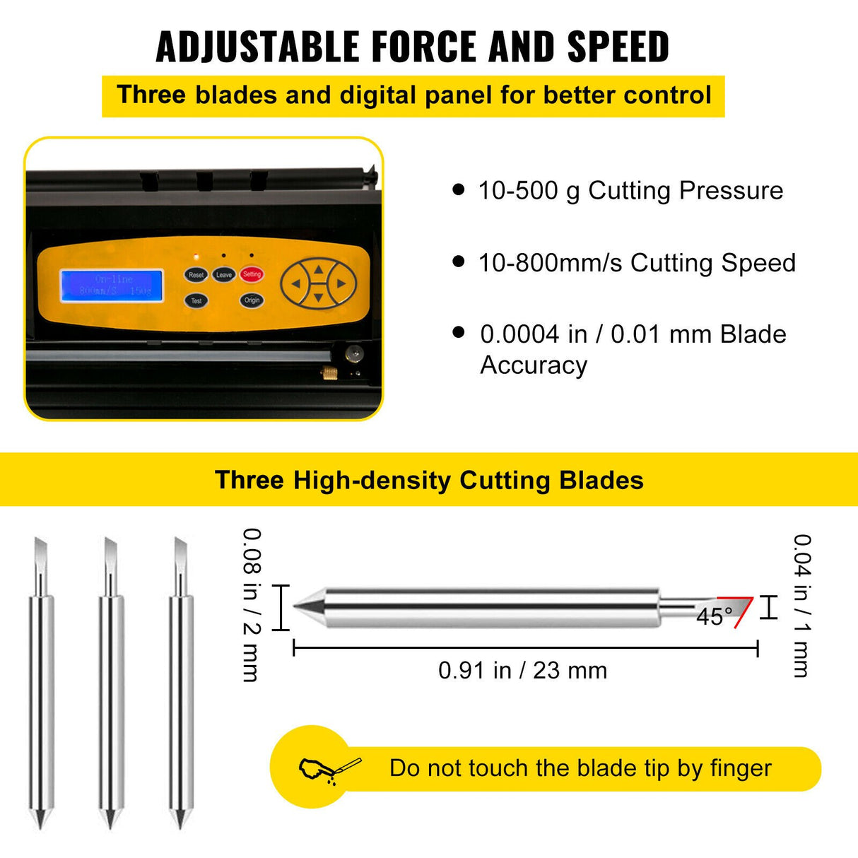 VEVOR Vinyl Cutter, 28inch Paper Feed Cutting Plotter Bundle, Adjustable Force & Speed Vinyl Printer with Powerful Stepper Motors, Signmaster Software Bundle Kit Compatible with Windows System