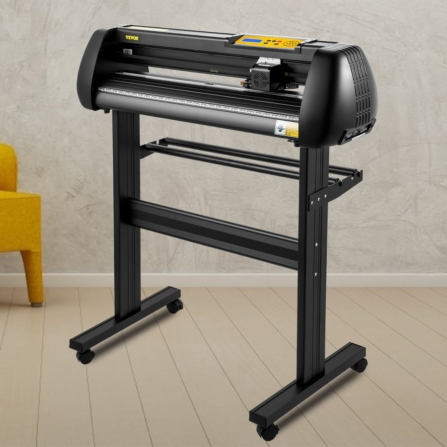 Vinyl Cutter, 28inch Paper Feed Cutting Plotter Bundle, Adjustable Force & Speed Vinyl Printer with Powerful Stepper Motors, Signmaster Software Bundle Kit Compatible with Windows System