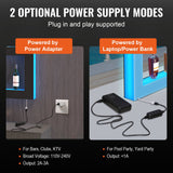 VEVOR LED Lighted Liquor Bottle Display Bar Shelf RF & App Control 1210 mm - 45-Degree Angle