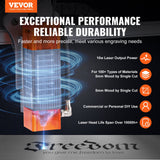 VEVOR Laser Engraver, 10W Output Laser Engraving Machine, 15.7" x 15.7" Large Working Area, 10000mm/min Movement Speed, Compressed Spot with Rotary