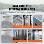 Double Reflective Insulation Roll, Foam Core Radiant Barrier, 5.5mm 48 in x 50 ft, Double-Sided Aluminum Foil EPE Foam Heat Reflective Shield, Thermal Insulation Roll for Window RV Roof