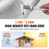 VEVOR Double Reflective Insulation Roll Foam Core Radiant Barrier 120 x 48 Inch / 3 x 1.2M - Top-Down View