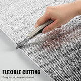 VEVOR Double Reflective Insulation Roll Foam Core Radiant Barrier 120 x 48 Inch / 3 x 1.2M - 45-Degree Angle