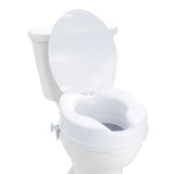VEVOR Raised Toilet Seat, 100 mm Height Raised, 136 kg Weight Capacity, Universal Toilet Seat Riser, Screw Rod Locking, with Toilet Seat, for Elderly, Handicap, Patient, Pregnant, Medical - Extra Image