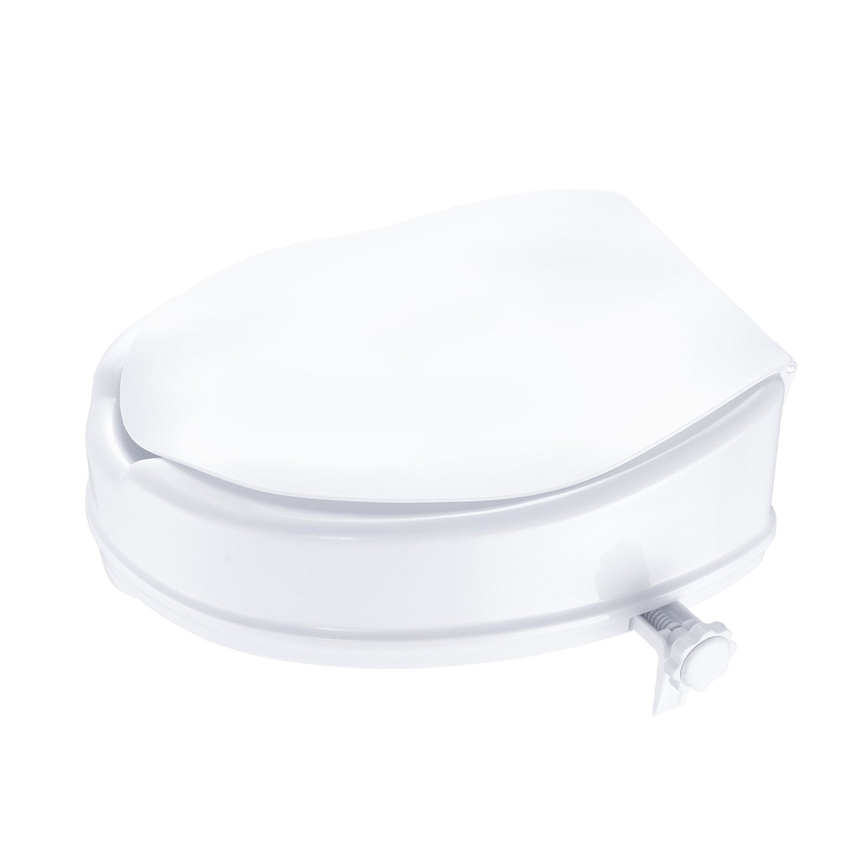 VEVOR Raised Toilet Seat, 100 mm Height Raised, 136 kg Weight Capacity, Universal Toilet Seat Riser, Screw Rod Locking, with Toilet Seat, for Elderly, Handicap, Patient, Pregnant, Medical