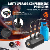 VEVOR Portable Propane Forge 3 Burner Farrier Forge 1427℃ Tool Knife Metal Forge - Top-Down View