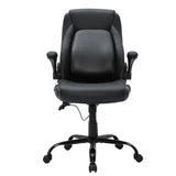VEVOR Executive Office Chair with Cutting-edge Adjustable Lumbar Support High Back PU Leather Office Chair Ergonomic for Back Pain with Padded Flip-up Arms - Extra Image