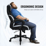 VEVOR Heavy Duty Executive Office Chair with Cutting-edge Adjustable Lumbar Support for Long Hours, Big and Tall 400lbs Office Chair, Wide Thick