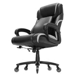 VEVOR Heavy Duty Executive Office Chair with Cutting-edge Adjustable Lumbar Support for Long Hours, Big and Tall 400lbs Office Chair, Wide Thick