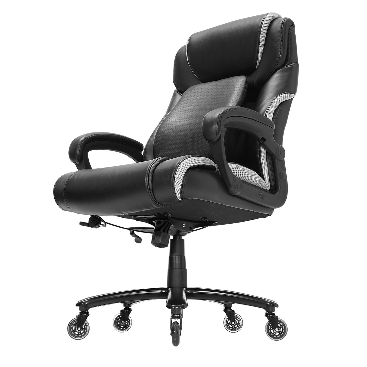 VEVOR Heavy Duty Executive Office Chair with Cutting-edge Adjustable Lumbar Support for Long Hours Big and Tall 400lbs Office Chair Wide Thick Padded Strong Metal Base Quiet Wheels