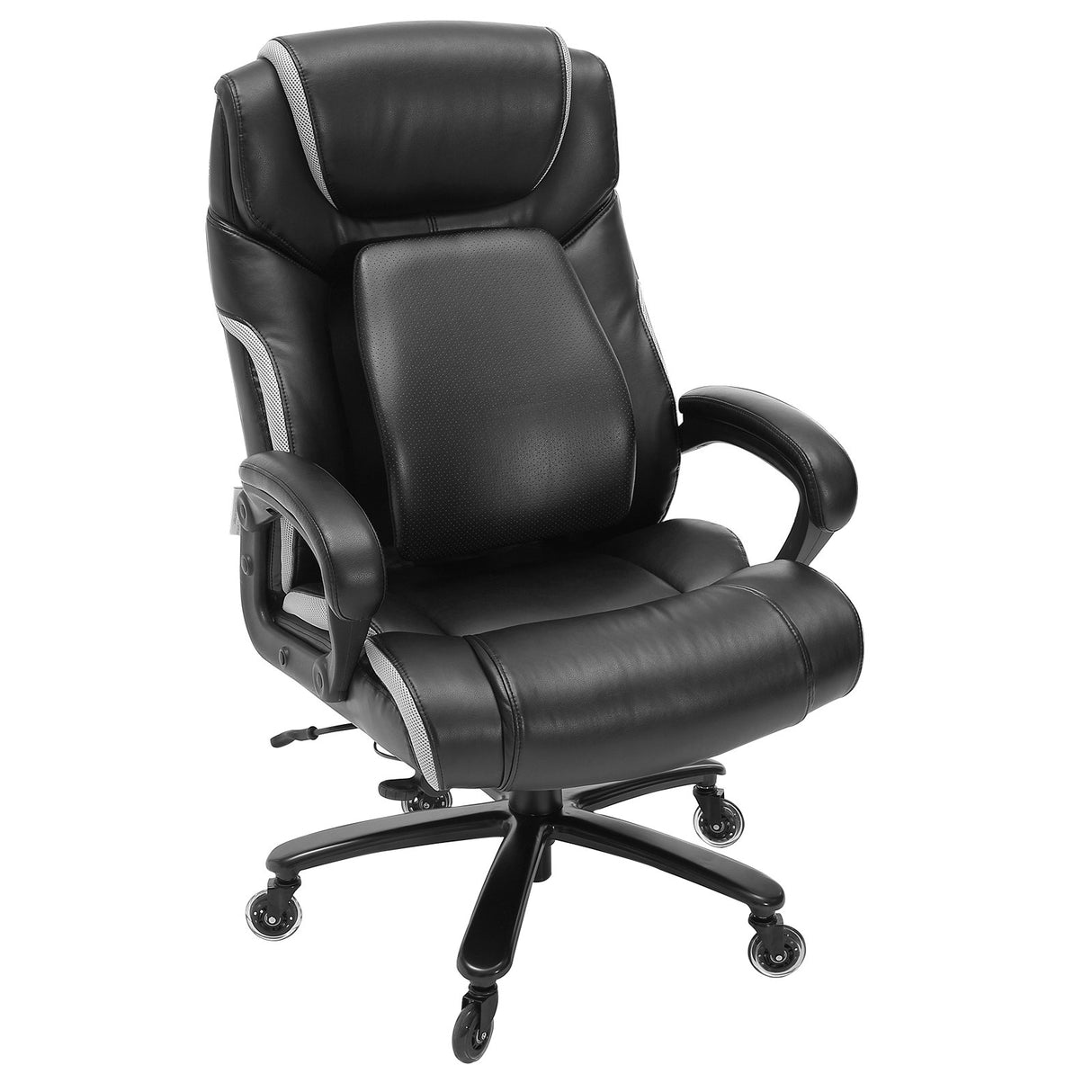 VEVOR Heavy Duty Executive Office Chair with Cutting-edge Adjustable Lumbar Support for Long Hours Big and Tall 400lbs Office Chair Wide Thick Padded Strong Metal Base Quiet Wheels