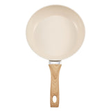 Frying Pan Skillet, Aluminum Egg Fry Pans, 3 Pcs (200, 240, 280 mm), Nonsitck Ceramic Heavy-Duty Skillets with Heat-Resistant Handle, Chef's Kitchen Cookware for Gas, Electric, Induction, Beige - Extra Image
