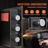 1.7 Cub Depository Safe, Deposit Safe with Drop Slot, Electronic Code Lock and 2 Emergency Keys, 17.71'' x 13.77'' x 13.77'' Business Drop Slot Safe for Cash, Mail in Home, Hotel, Office - Side View