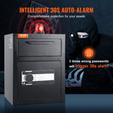 1.7 Cub Depository Safe, Deposit Safe with Drop Slot, Electronic Code Lock and 2 Emergency Keys, 17.71'' x 13.77'' x 13.77'' Business Drop Slot Safe for Cash, Mail in Home, Hotel, Office - 45-Degree Angle