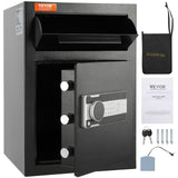 2.5 Cub Depository Safe, Deposit Safe with Drop Slot, Electronic Code Lock and 2 Emergency Keys, 20.27'' x 13.97'' x 13.97'' Business Drop Slot Safe for Cash, Mail in Home, Hotel, Office - Extra Image