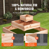 VEVOR Wooden Raised Garden Bed Planter Box 113 x 113 x 51 cm Flower Vegetable Herb