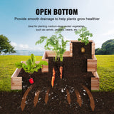VEVOR Wooden Raised Garden Bed Planter Box 113 x 113 x 51 cm Flower Vegetable Herb