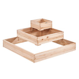 VEVOR Wooden Raised Garden Bed Planter Box 113 x 113 x 51 cm Flower Vegetable Herb