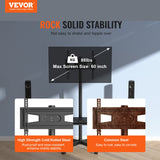 VEVOR Mobile TV Stand Mobile TV Cart for 23 to 60 inch TVs Height Adjustable Portable TV Stand with Wheels with A Tray for Audio-Visual Devices Rolling TV Stand with Mount for Bedroom Living Room - Side View
