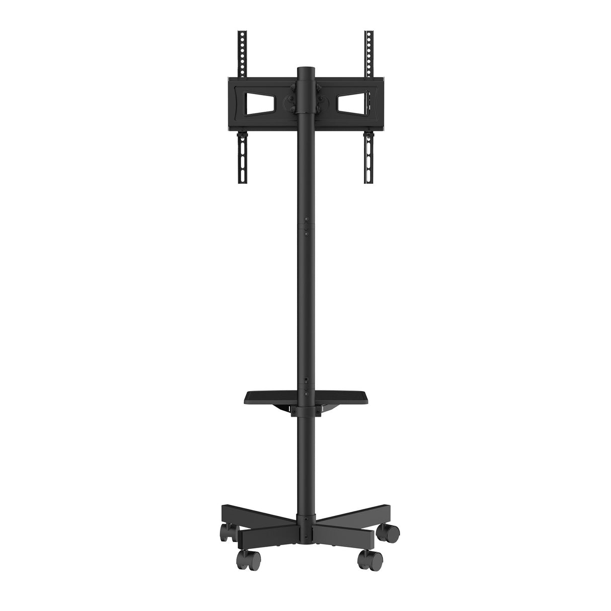 VEVOR Mobile TV Stand Mobile TV Cart for 23 to 60 inch TVs Height Adjustable Portable TV Stand with Wheels with A Tray for Audio-Visual Devices Rolling TV Stand with Mount for Bedroom Living Room