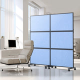 VEVOR Acoustic Room Divider Partition Panel Privacy Screen 2 Pack Indigo Blue - Low Angle