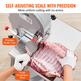 VEVOR 1500W Commercial Electric Meat Bandsaw Stainless Steel Bone Sawing Machine - Top-Down View