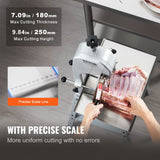 VEVOR 850W Commercial Electric Meat Bandsaw Stainless Steel Bone Sawing Machine - Top-Down View