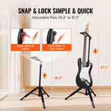 VEVOR_ripod Guitar Stand Floor-Standing Foldable 900-1200 mm Adjustable Height - Front View