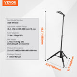 VEVOR_ripod Guitar Stand Floor-Standing Foldable 900-1200 mm Adjustable Height - Rear View