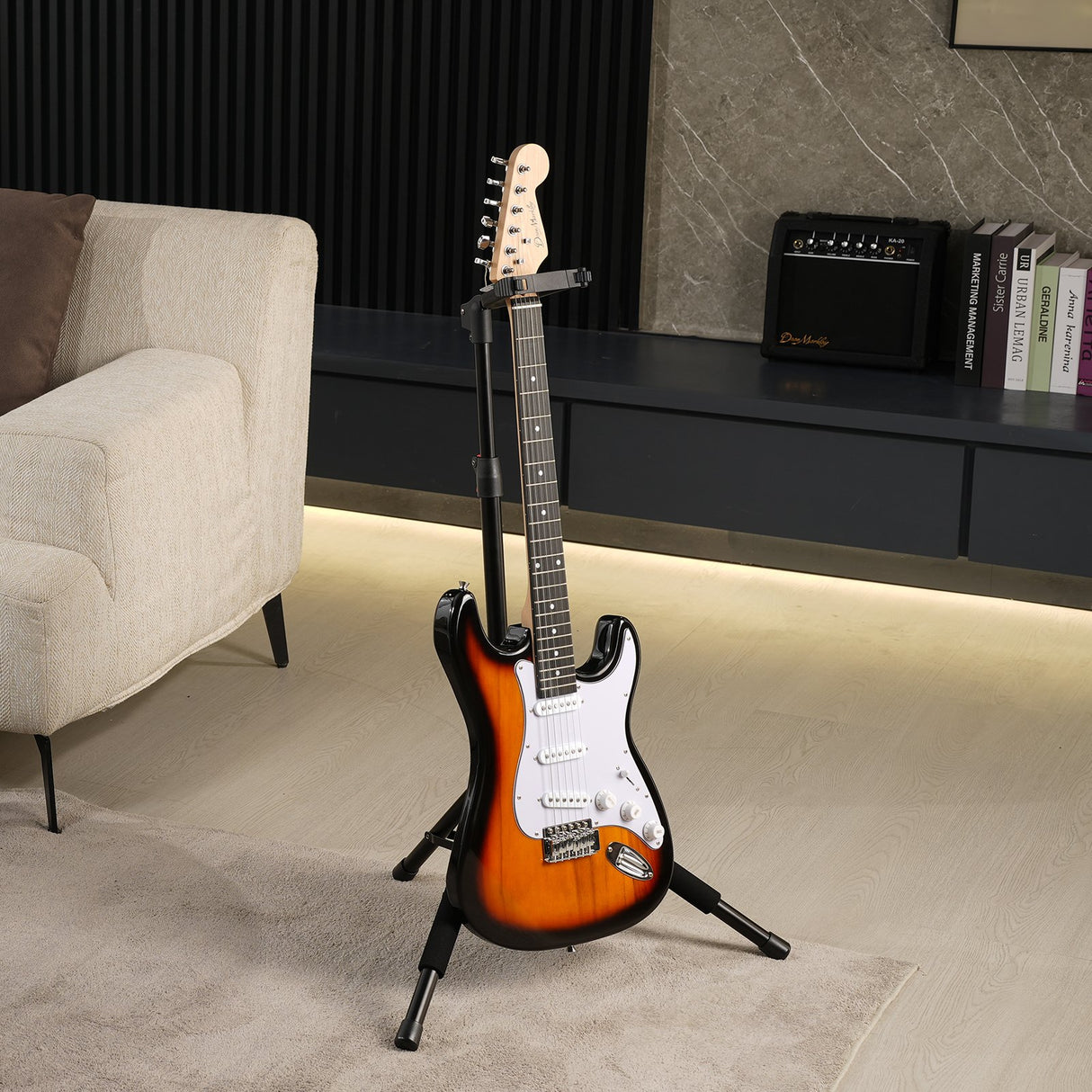VEVOR_ripod Guitar Stand Floor-Standing Foldable 900-1200 mm Adjustable Height