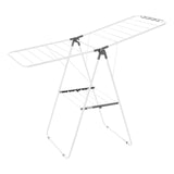 VEVOR 2-Tier Foldable Clothes Drying Rack with Sock Clips & 21 Drying Rods White