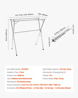 VEVOR 2-Tier Telescopic Clothes Drying Rack w/ 30 Windproof Holes & 2 Shoe Hooks - Close-Up Angle