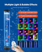 VEVOR Bubble Tube Lamp 16 Color 80 cm Sensory Aquarium Lamp for Relief Calming